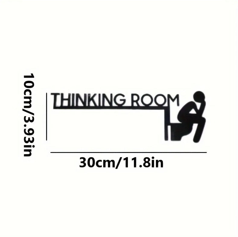 1pc Modern Metal Toilet Door Sign,Room Wall Sculpture, Home Decor