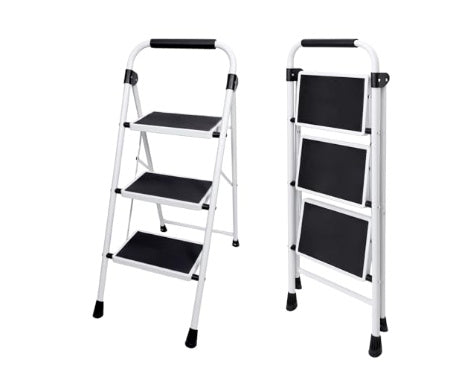 Household Portable 3-layer Step Ladder, With Safety Buckle Stable And Safe