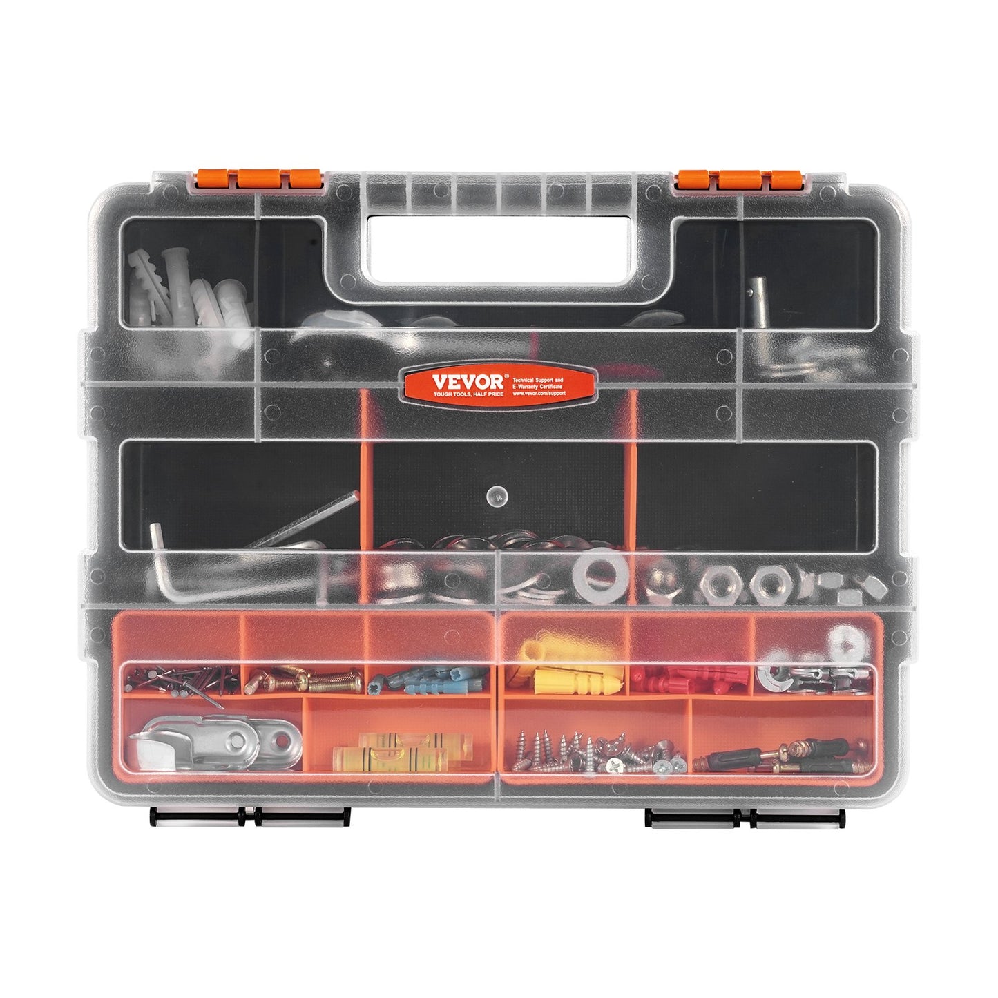Single Sided 3Pack Small Parts Organizer 21Compartment Organizer Box With Removable Divider