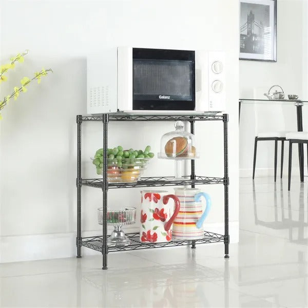 Concise 3 Layers Carbon Steel  PP Storage Rack, Kitchen Storage Rack RT