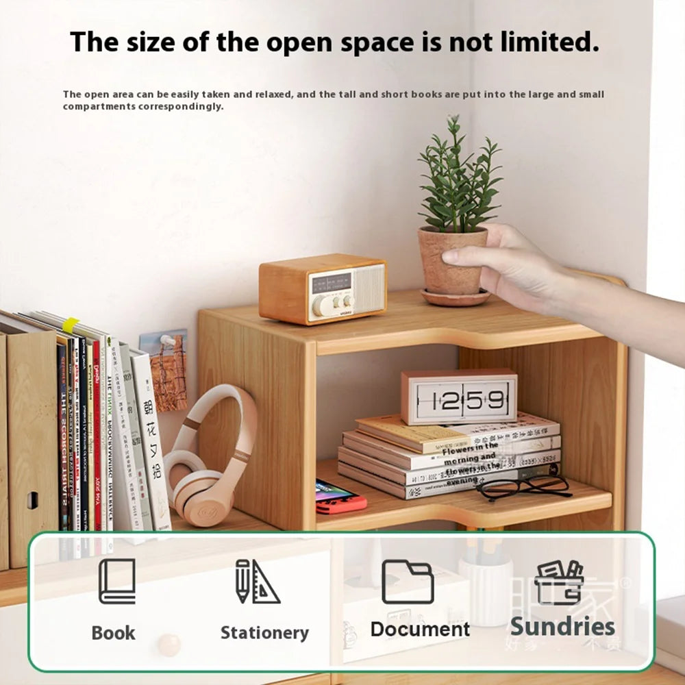 Desk Bookshelf – Multi-Layer Desktop Storage Shelf Organizer for Dormitory & Study Desk