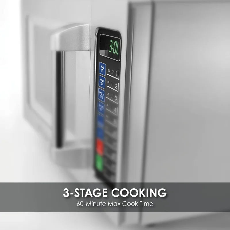 Waring Commercial WMO90 Medium Duty Microwave Oven,0.9 Cubic Feet,10 Programmable Memory Settings,5 Power Levels,5-15 Phase Plug