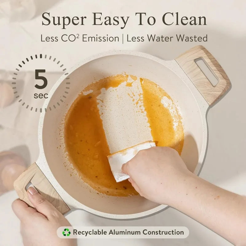 CAROTE 21-Piece Pots and Pans Set – Turquoise Blue Nonstick Induction Cookware with Frying Pans & Saucepans