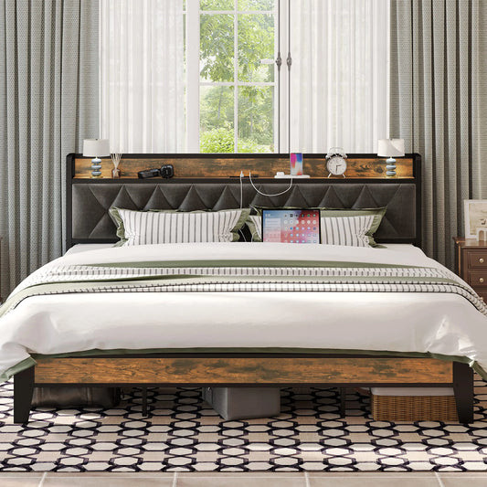 Multi-Size Platform Bed Frame – Noise-Free, No Box Spring Required