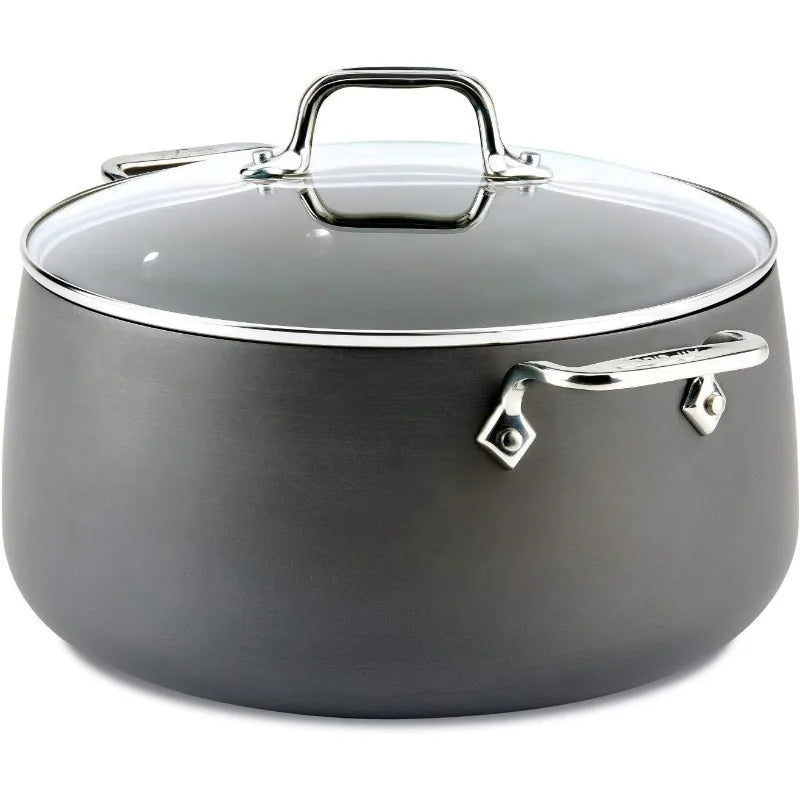 All-Clad HA1 8-Quart Nonstick Stockpot – Hard Anodized, Induction, Oven Safe to 500°F with Lid