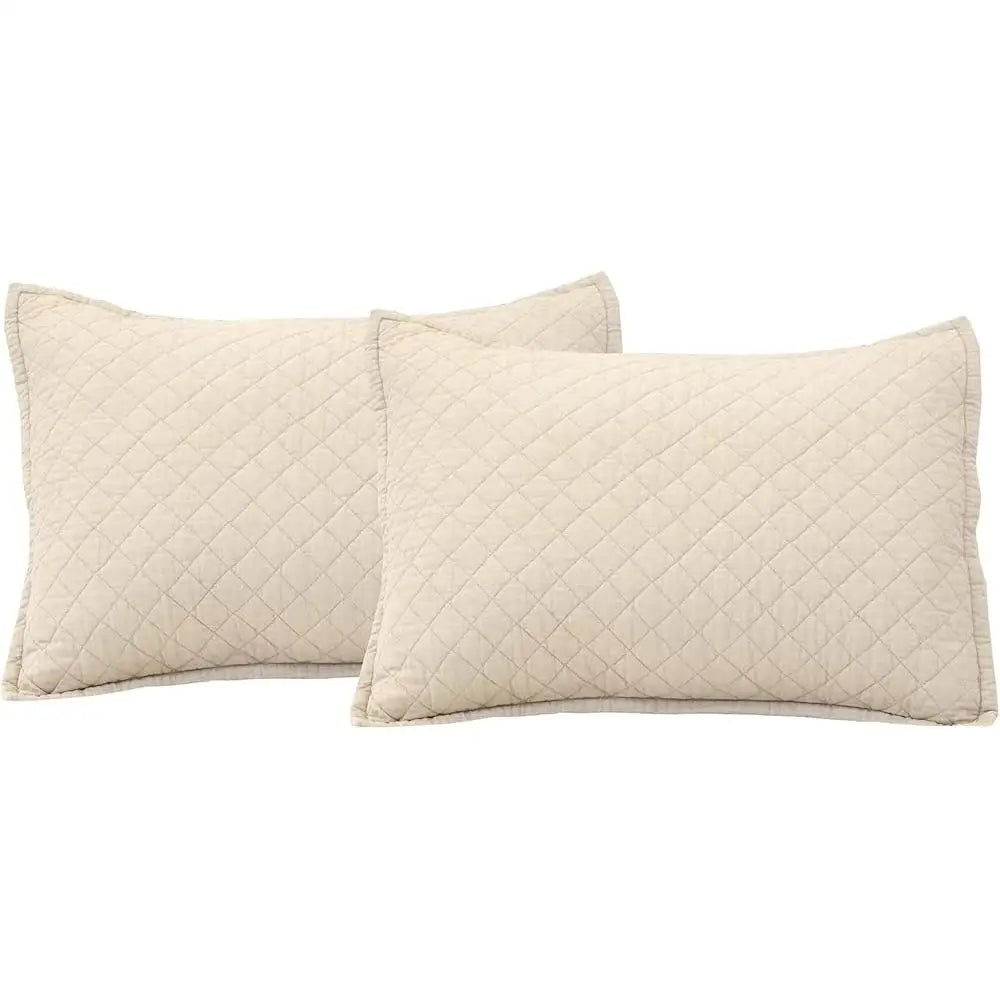 Belgian Flax Linen Cotton Blend Quilt Set – 3-Piece Lightweight & Prewashed