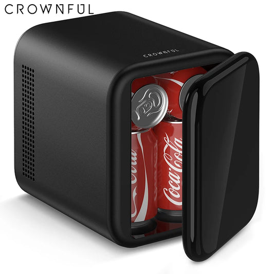 Crownful 4L Mini Fridge – Portable Skincare & Beauty Cooler for Home or Car, Constant Temperature