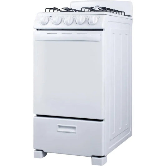 Summit RG200WS 20” Gas Range – 4 Burners, 2.3 cu.ft Oven, ADA Compliant