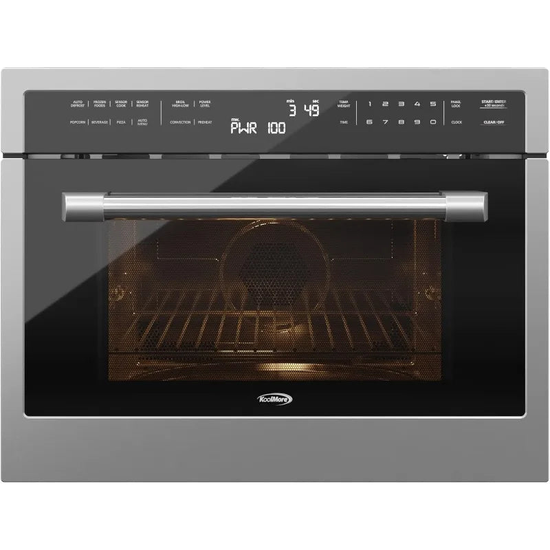KoolMore 24" Built-in Convection Oven & Microwave Combo – 1000W Power, Broil Function, Soft Close Door (KM-CWO24-SS)
