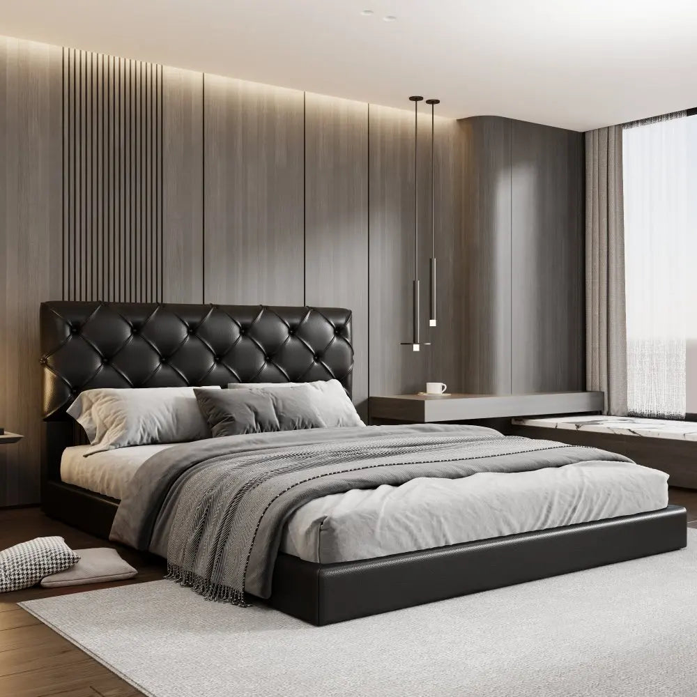 Kids European Double Bed, Royal Wooden Frame with King-Style Headboard, Modern Bedroom Furniture