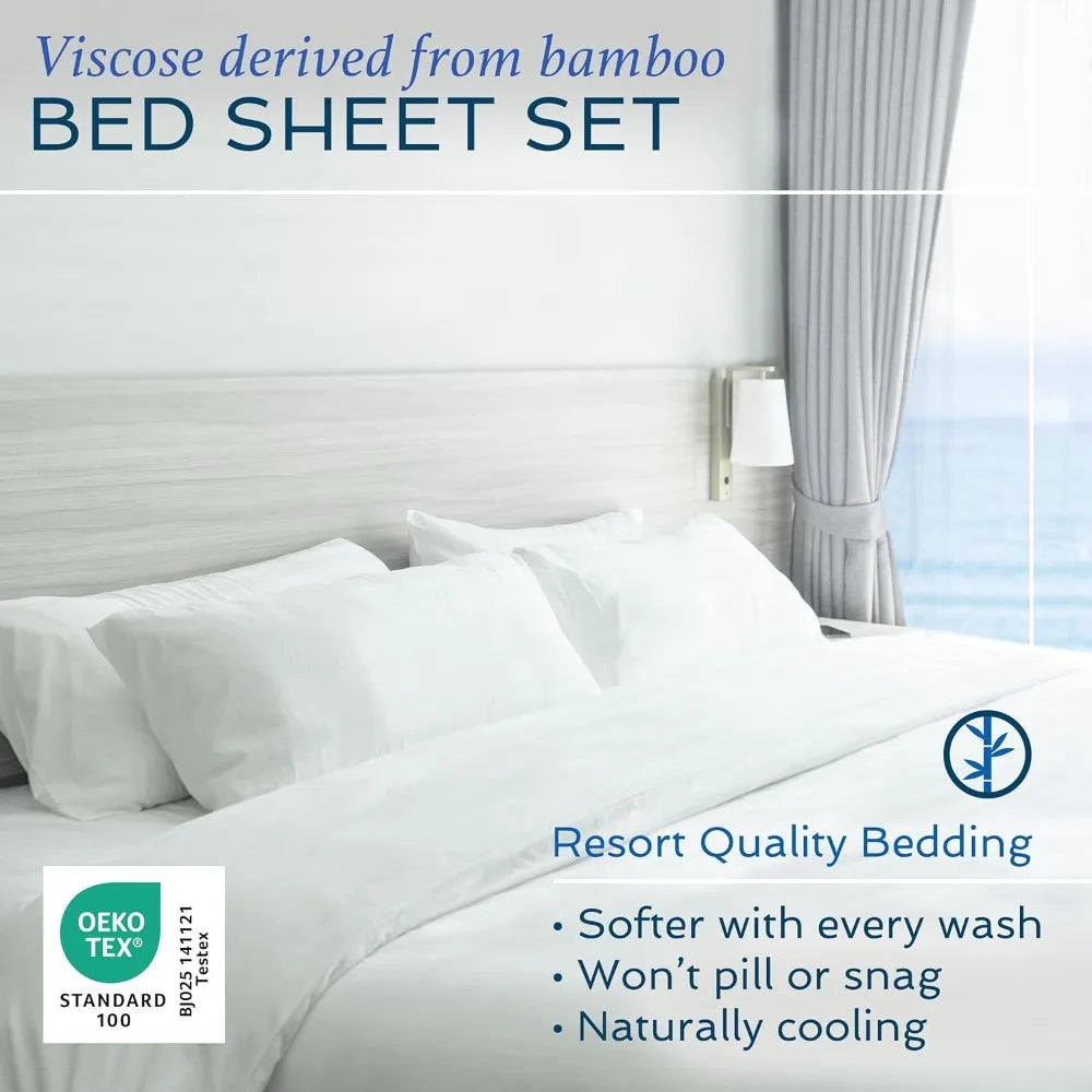 6-Piece Luxury Hotel Bed Sheets – Queen