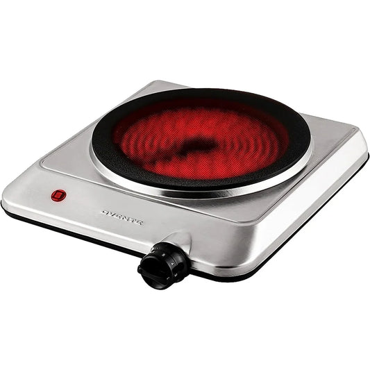 1000W Infrared Electric Cooktop – Portable Single Burner Ceramic Hot Plate with Thermostat Control