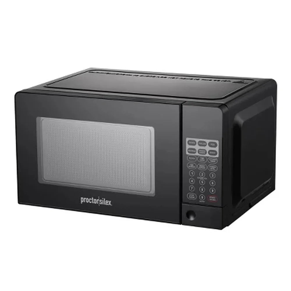 700W Countertop Microwave Oven 0.6cu ft Compact Kitchen Appliance with Green LED Display 10 Power Levels 6 Quick Cook Menus
