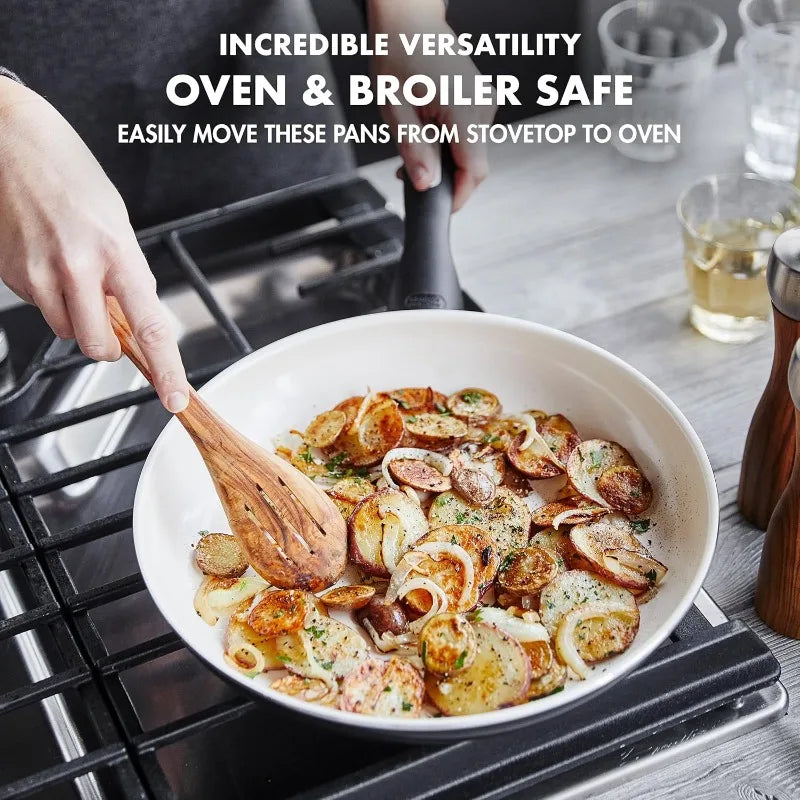 GreenPan Rio 16-Piece Cookware Set – Nonstick Pots & Pans with Frypans, Saucepans, Saute Pan, Stock Pot & Kitchen Tools, Dishwasher Safe, Black