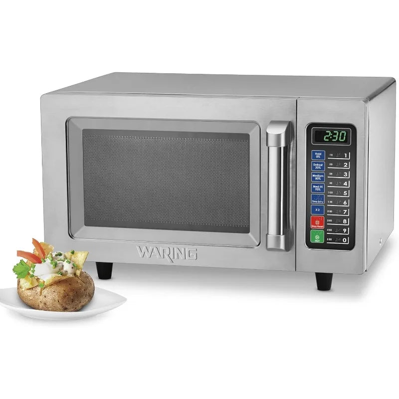Waring Commercial WMO90 Medium Duty Microwave Oven,0.9 Cubic Feet,10 Programmable Memory Settings,5 Power Levels,5-15 Phase Plug