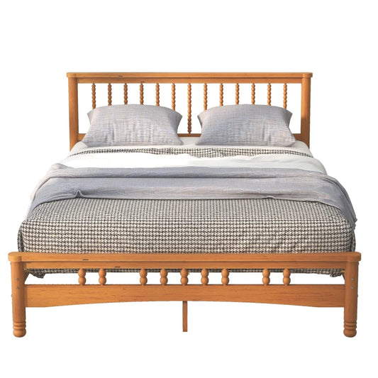 Queen Wooden Platform Bed Frame – Elegant Style with Headboard, No Box Spring Neededqueen platform bed, wooden bed frame, queen bed with headboard, no box spring bed, elegant style bed frame, easy assembly bed, modern woode