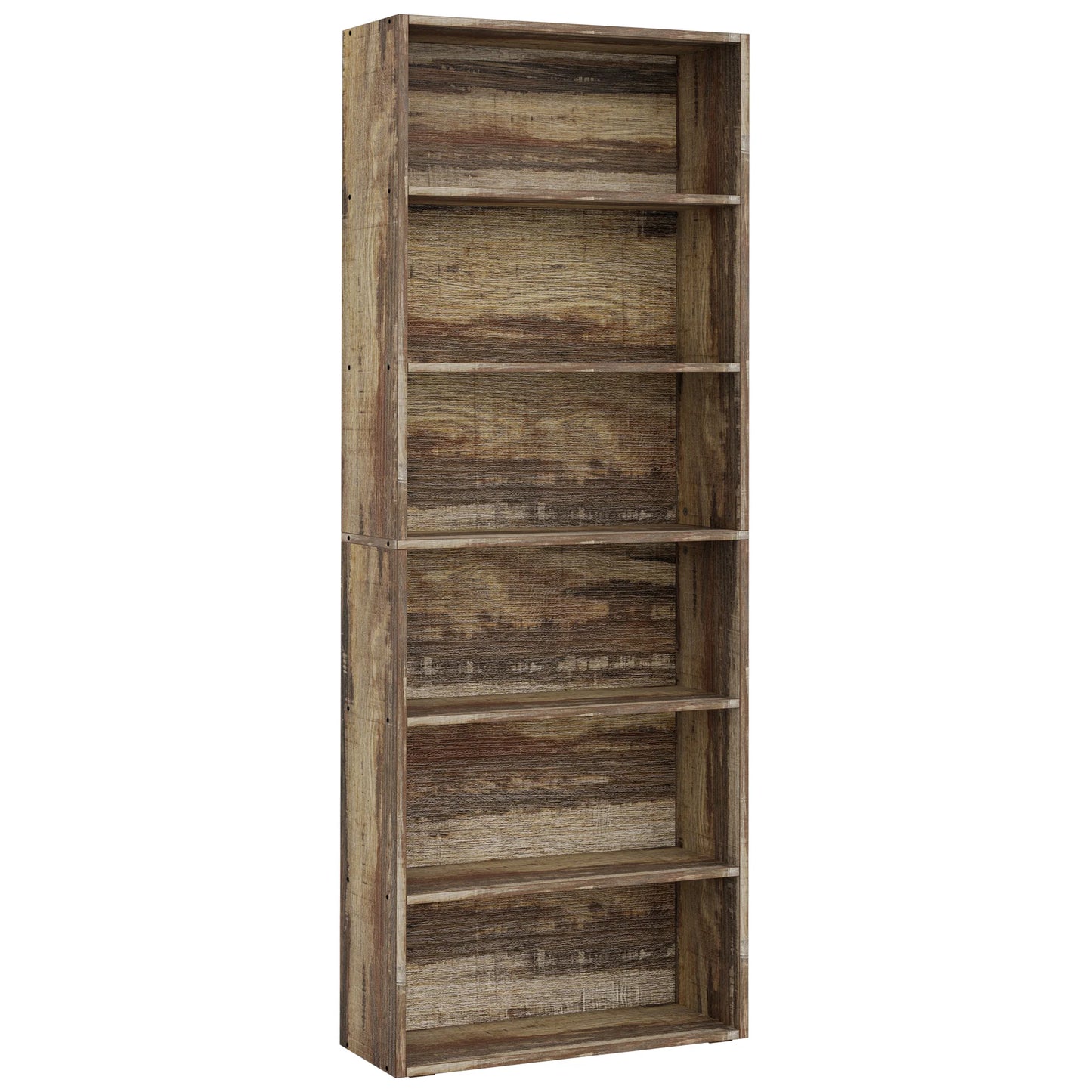 IRONCK Industrial 6-Shelf Bookcase – 70" Tall Floor-Standing Bookshelf for Storage & Display