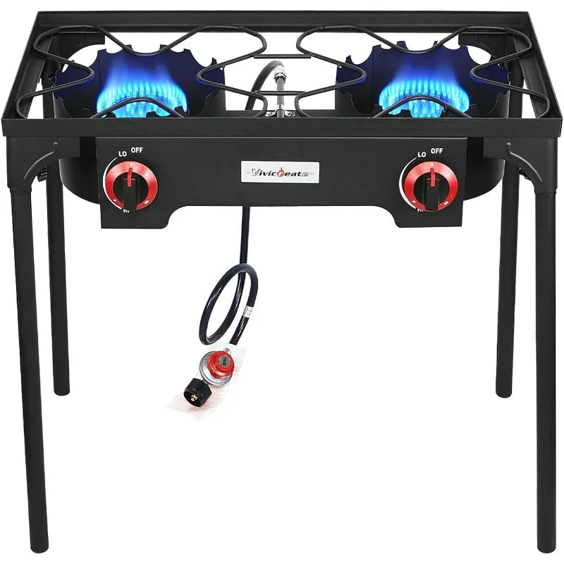 Vivicreate 20 PSIG Propane Gas Regulator – High Pressure for Outdoor Camping, BBQ Grill & Stove Burner