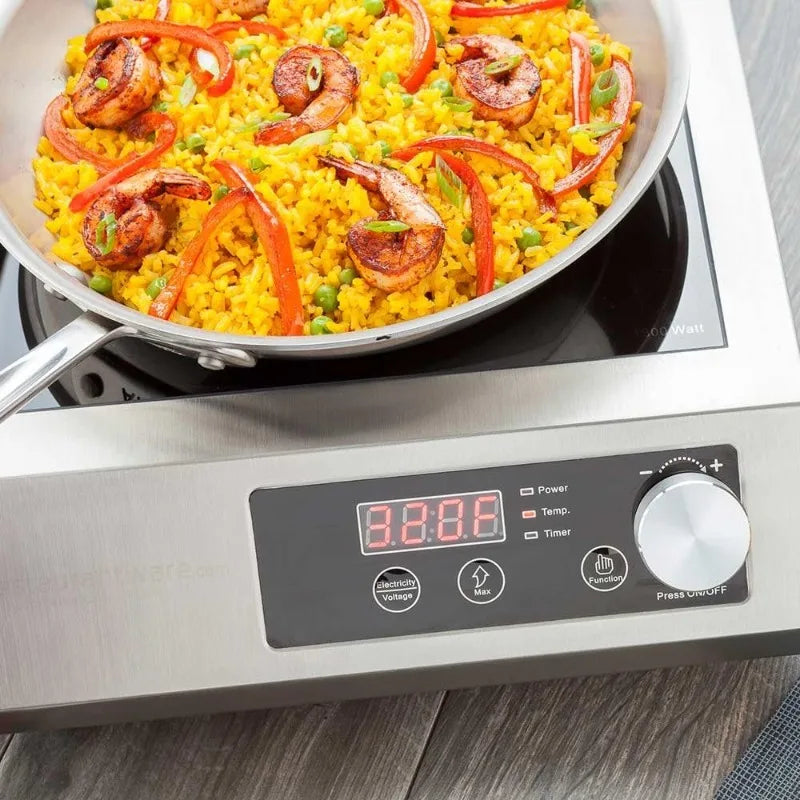 Restaurantware RWT0093 – 1800W Portable Induction Cooktop with Digital Temp Display