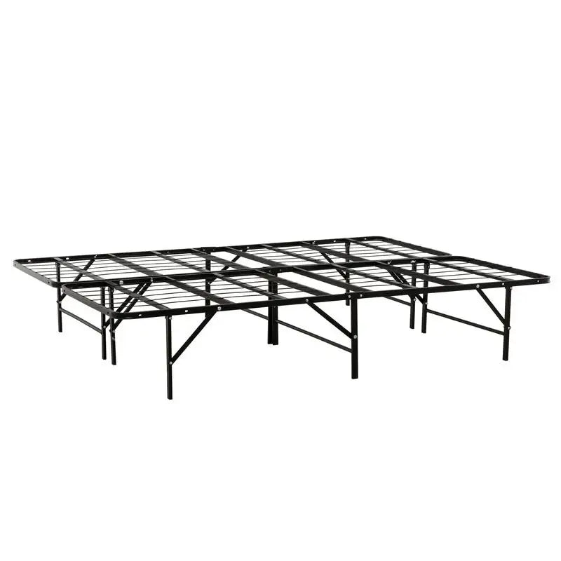King Size Metal Bed Frame, Black, Durable Mattress Foundation Base