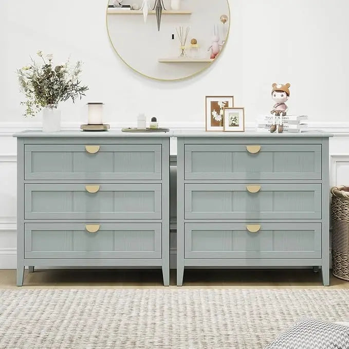 Modern 3-Drawer Wood Dresser – Farmhouse Chest & Bedroom Cabinet (30" Wide)