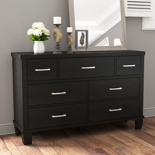 Vintage 7 Drawer Wooden Dresser – Bedroom & Living Room Storage