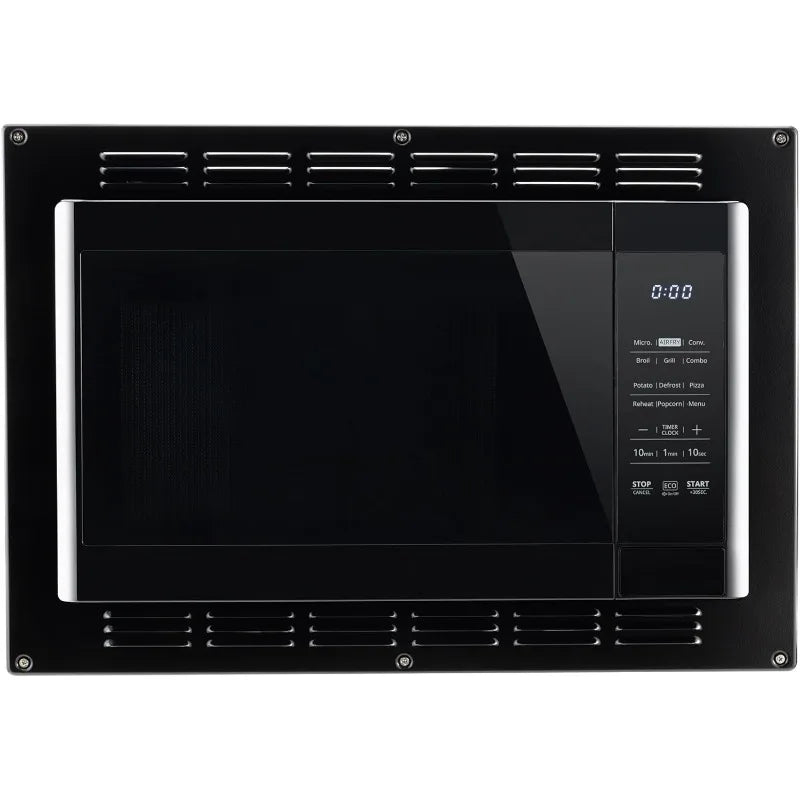 RecPro RV Air Fryer & Convection Microwave – 1.0 cu. ft, 120V, 6-in-1 Cooking with Trim Kit (Black)