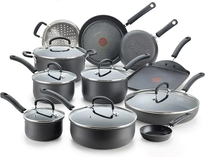 T-fal Ultimate Hard Anodized Nonstick Cookware Set, 17-Piece – Oven & Broiler Safe