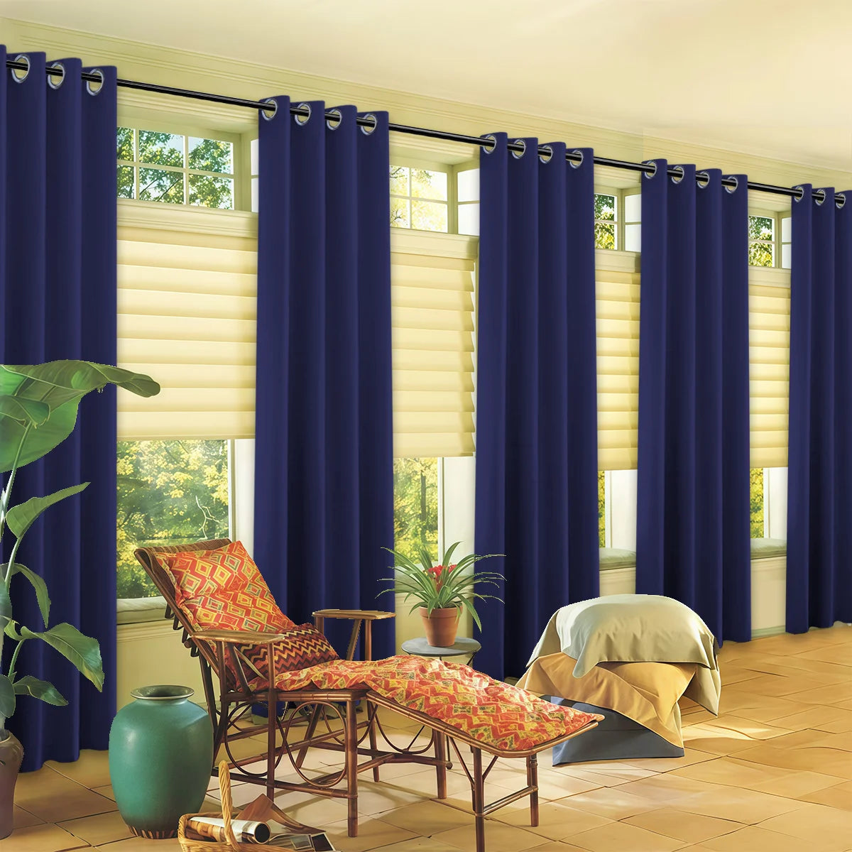 4-Piece Blackout Curtains – Grommet Top Thermal Insulated Panels for Bedroom & Living Room