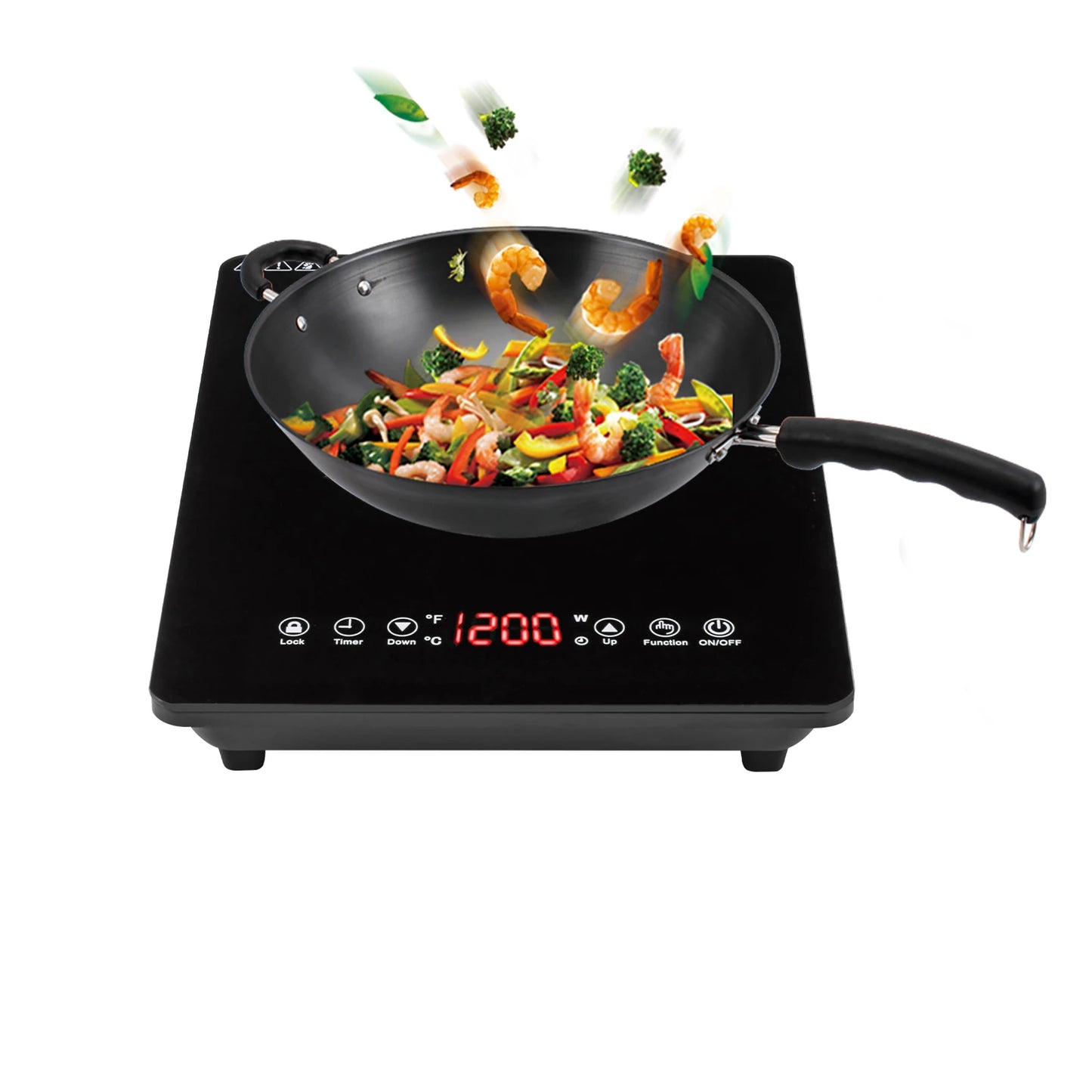 Sweetmile Portable Induction Cooktop – 1800W Sensor Touch Stove with Safety Lock