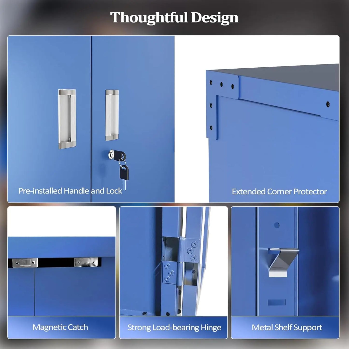72" Tall Metal Garage Storage Cabinet – Locking Doors, Pegboards, Wheels & Adjustable Shelves
