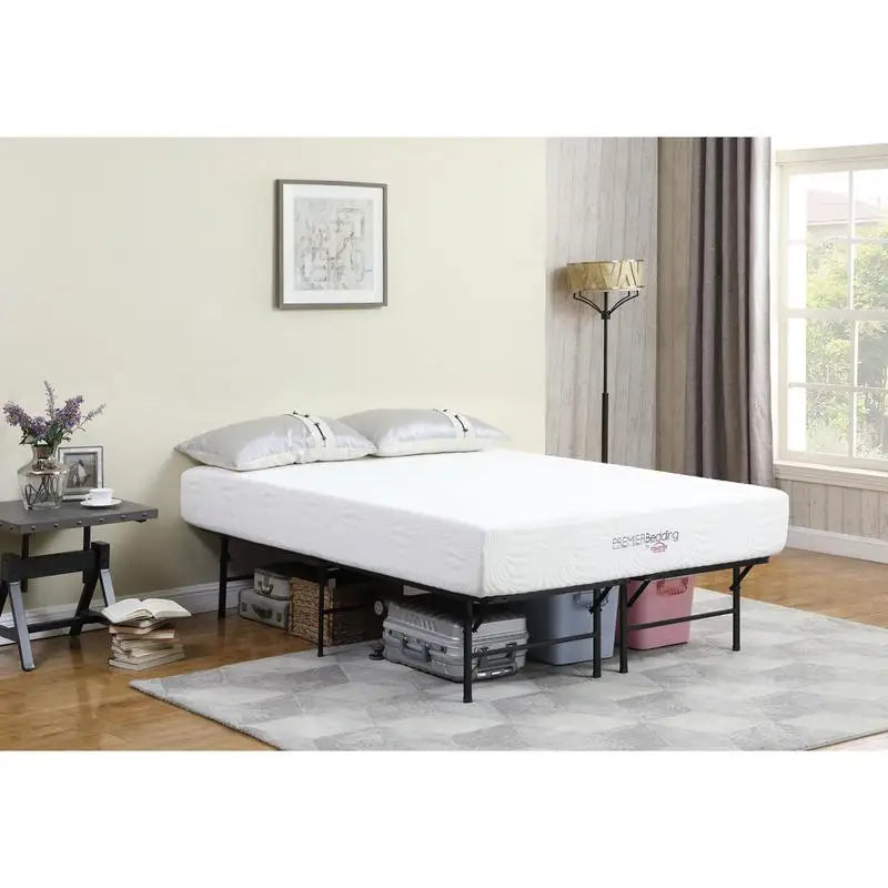 Black Queen Mattress Support Frame, Durable Foundation for Stability & Comfort