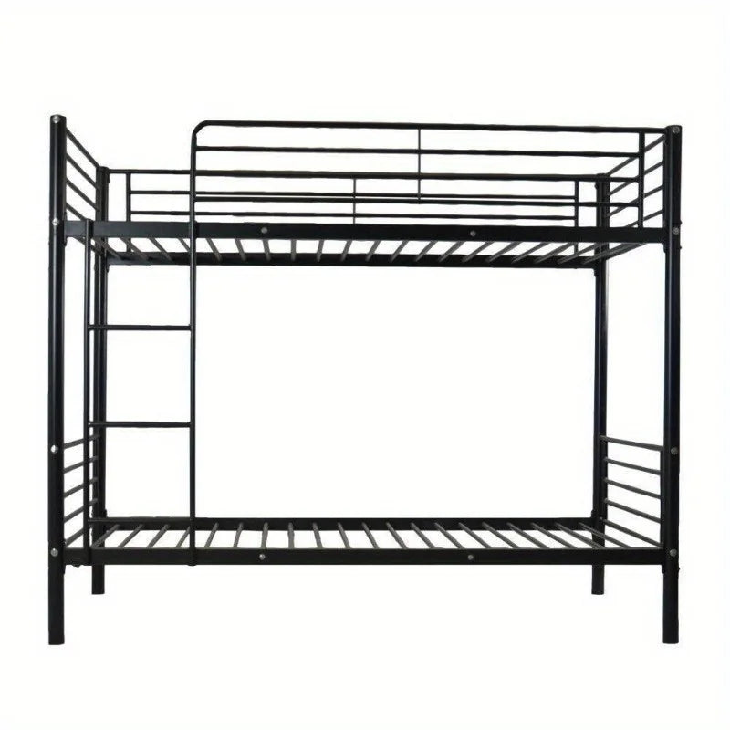 Modern Metal Twin over Twin Bunk Beds Frame Ladder Adult Children Bedroom Dorm