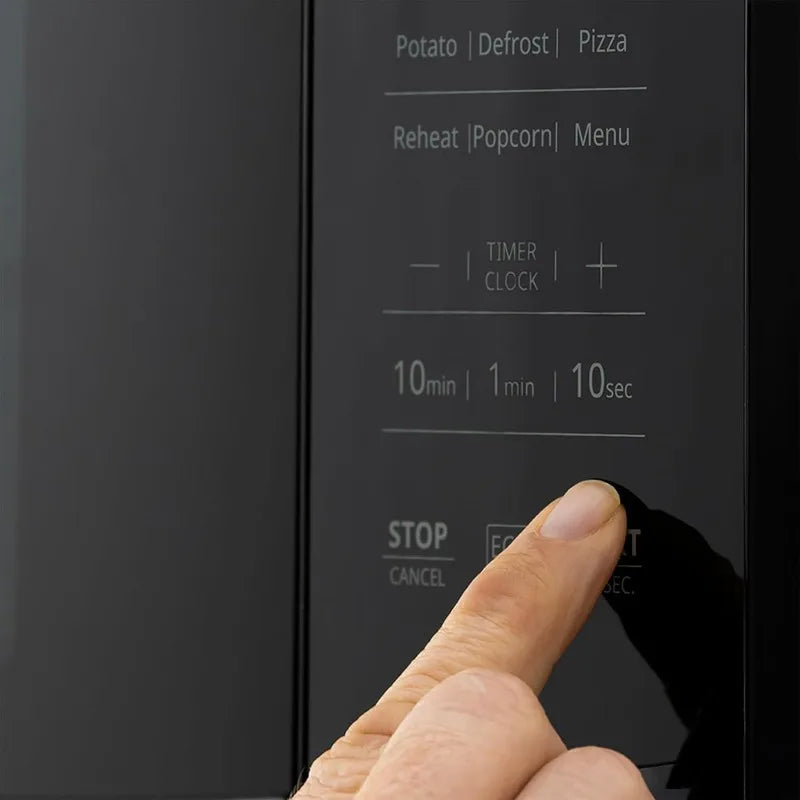 RecPro RV Air Fryer & Convection Microwave – 1.0 cu. ft, 120V, 6-in-1 Cooking with Trim Kit (Black)