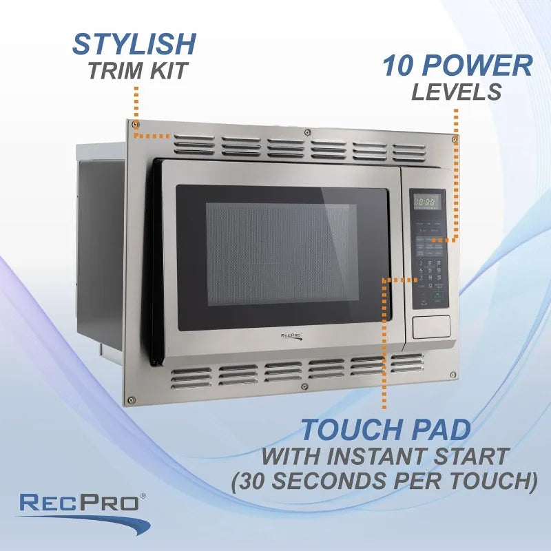 RecPro RV Convection Microwave – 1.1 cu. ft Stainless Steel, 120V RV Appliance
