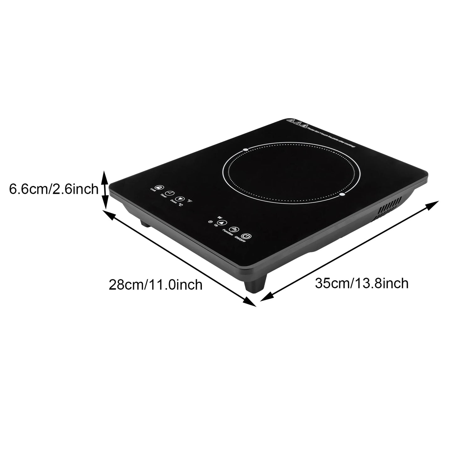 Sweetmile Portable Induction Cooktop – 1800W Sensor Touch Stove with Safety Lock