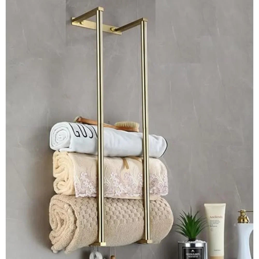 Mounted To-wel Storage Rack – StainlesWalls Steel Bathroom Organizer for Rolled Towelstowel rack, wall mounted rack, bathroom organizer, rolled towel holder, stainless steel rack