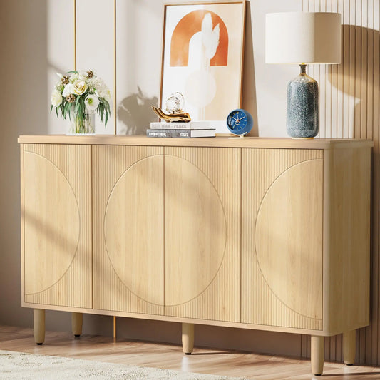 Tribesigns 59" Modern Sideboard Table – Storage Cabinet for Dining Room & Living Room