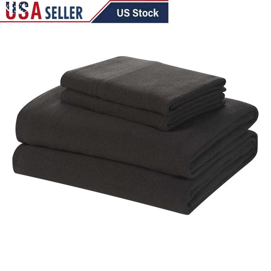 Cotton Rich Jersey Bed Sheet Set King 4 Pieces Breathable Soft Cozy Stretchy Fitted Flat Pillowcases Easy Care All Season