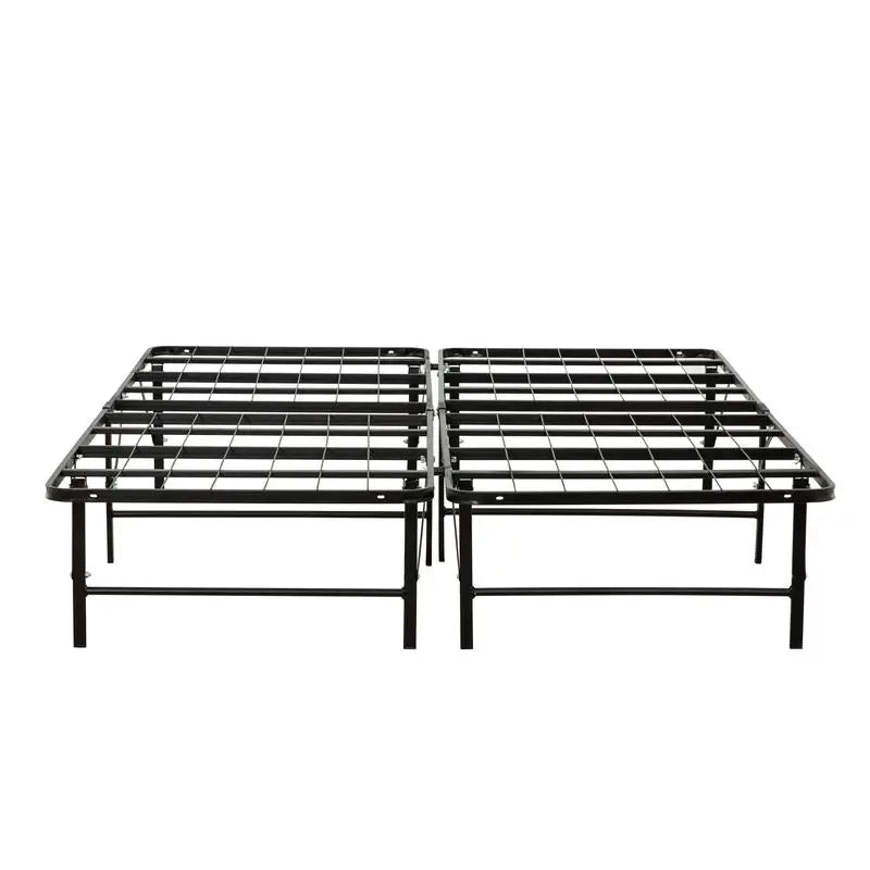 King Size Metal Bed Frame, Black, Durable Mattress Foundation Base