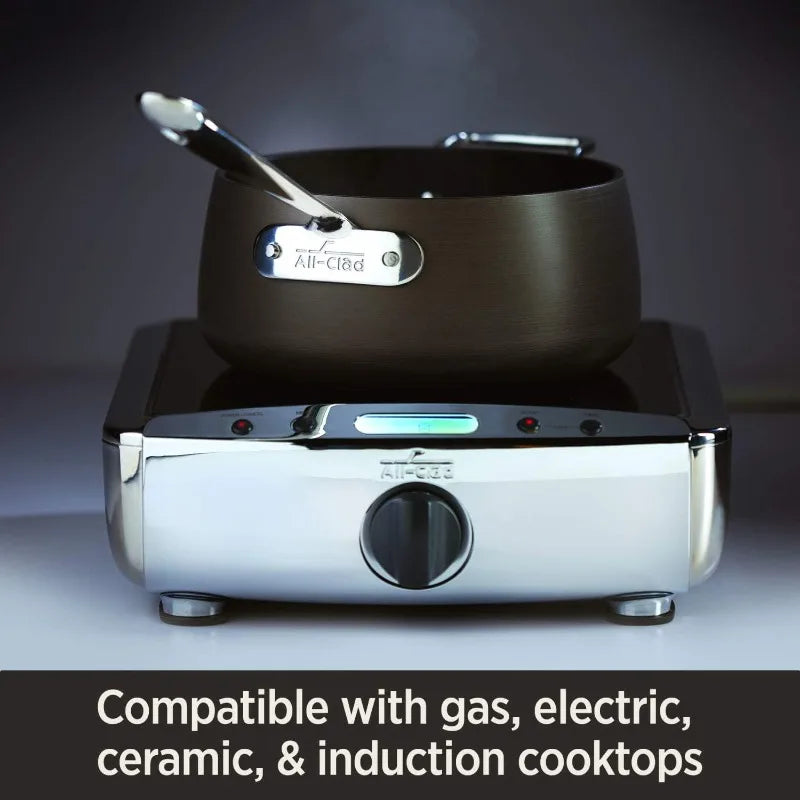 All-Clad HA1 8-Quart Nonstick Stockpot – Hard Anodized, Induction, Oven Safe to 500°F with Lid