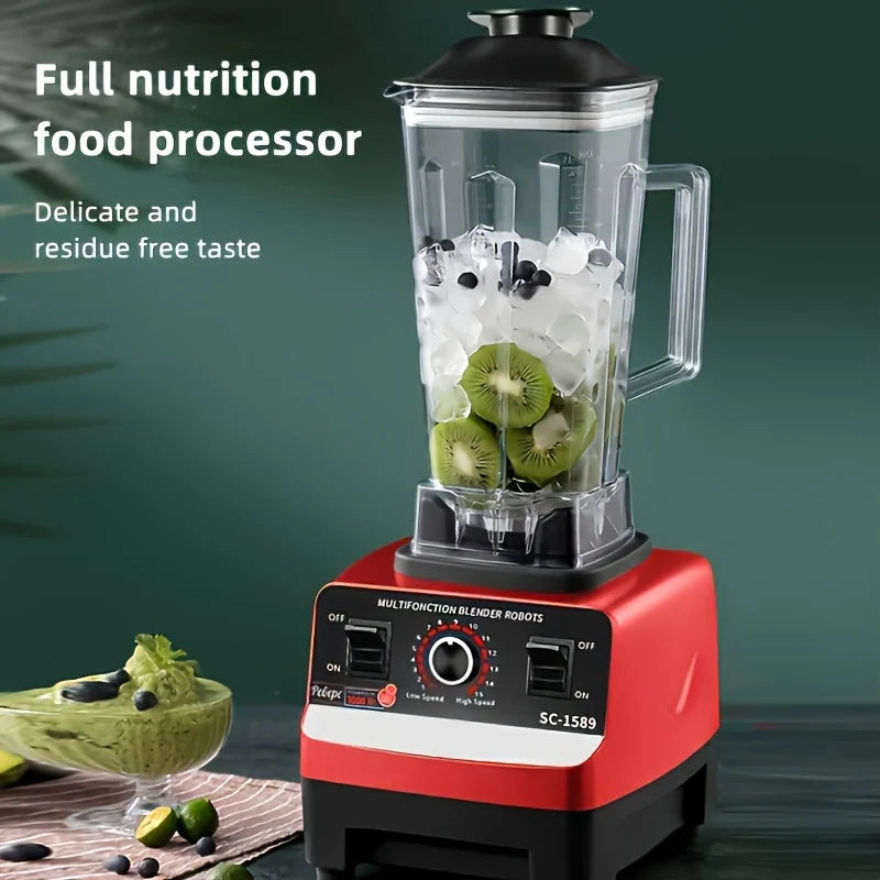 Red Multifunctional RV Blender – 110V-130V, Durable & Powerful for Ice, Grains & More