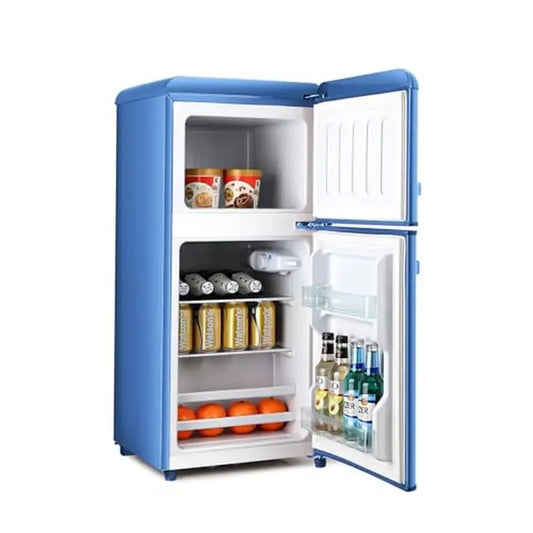 3.2 Cu.Ft Double Door Mini Fridge with Freezer – Adjustable Temperature, Energy Efficient & Quiet