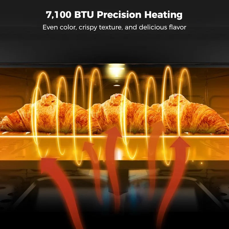 CAMPLUX Classic RV Propane Range – 17" Oven with 3-Burner Cooktop, RV Propane Stove & Oven Combo