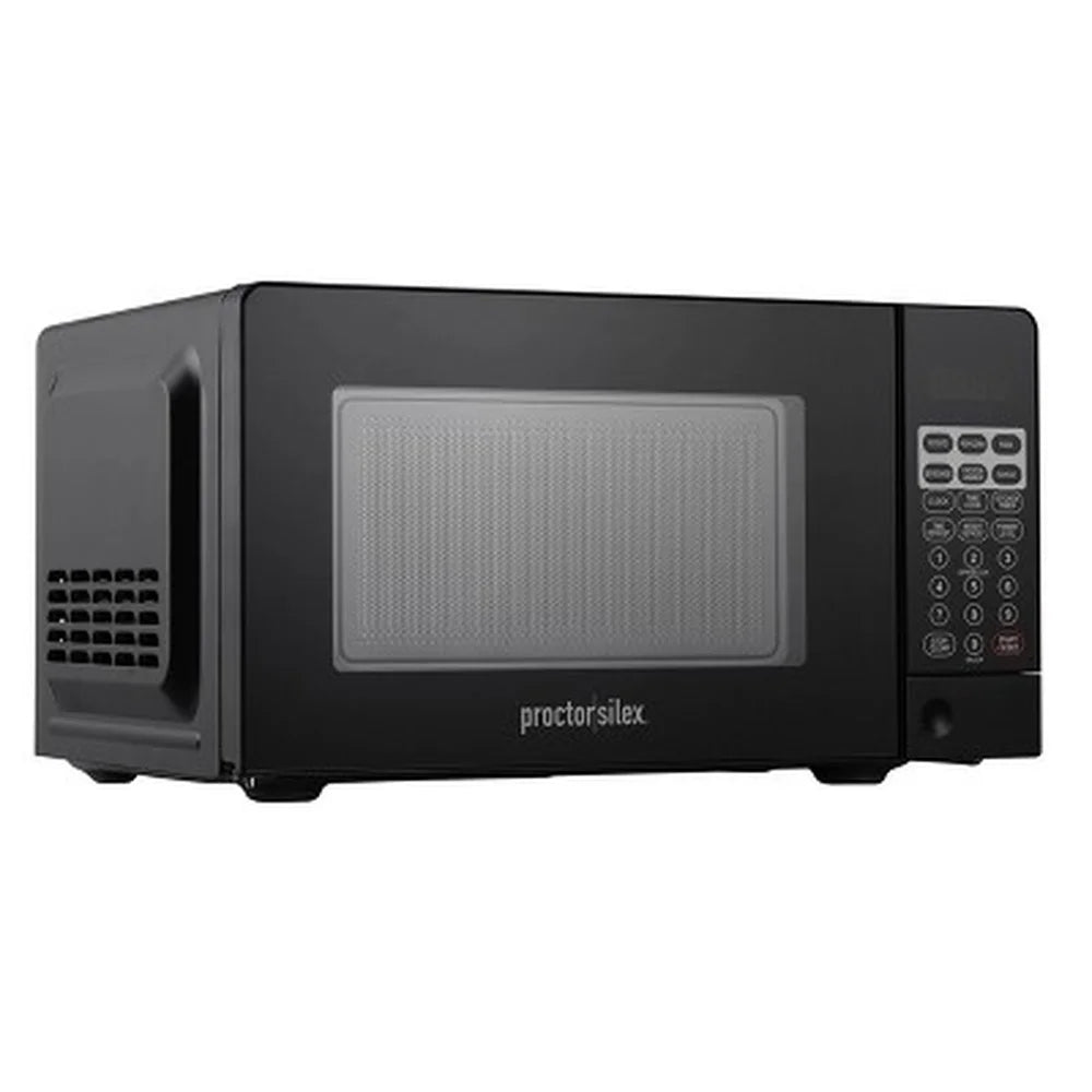 700W Countertop Microwave Oven 0.6cu ft Compact Kitchen Appliance with Green LED Display 10 Power Levels 6 Quick Cook Menus
