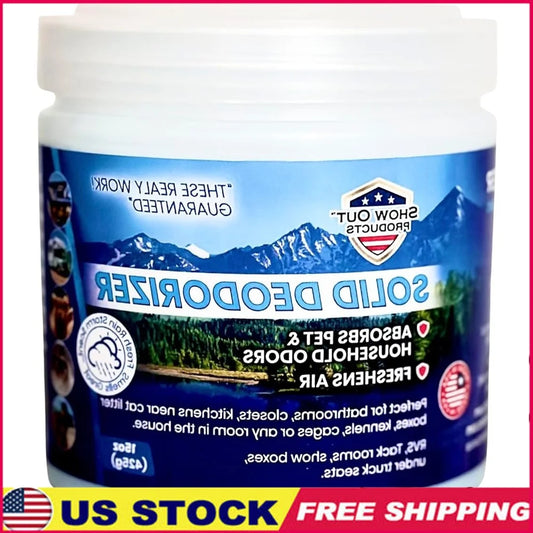 Solid Air Freshener & Deodorizer – Long-Lasting Pet Odor Eliminator, Fresh Scent for Home, Bathroom, Closet & RV (Up to 90 Days)