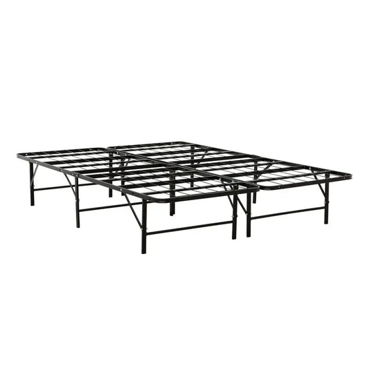 King Size Metal Bed Frame, Black, Durable Mattress Foundation Base