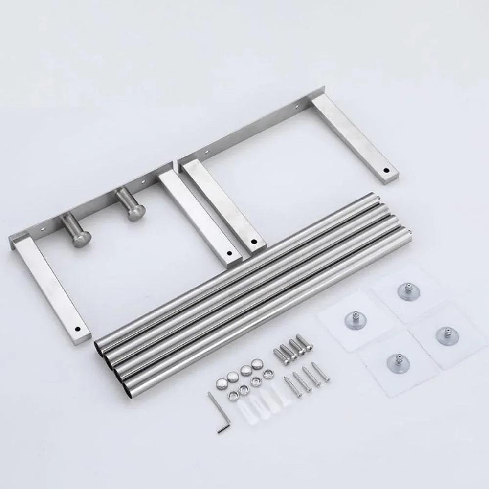 Mounted To-wel Storage Rack – StainlesWalls Steel Bathroom Organizer for Rolled Towelstowel rack, wall mounted rack, bathroom organizer, rolled towel holder, stainless steel rack