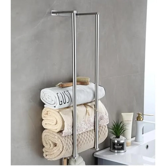 Mounted To-wel Storage Rack – StainlesWalls Steel Bathroom Organizer for Rolled Towelstowel rack, wall mounted rack, bathroom organizer, rolled towel holder, stainless steel rack