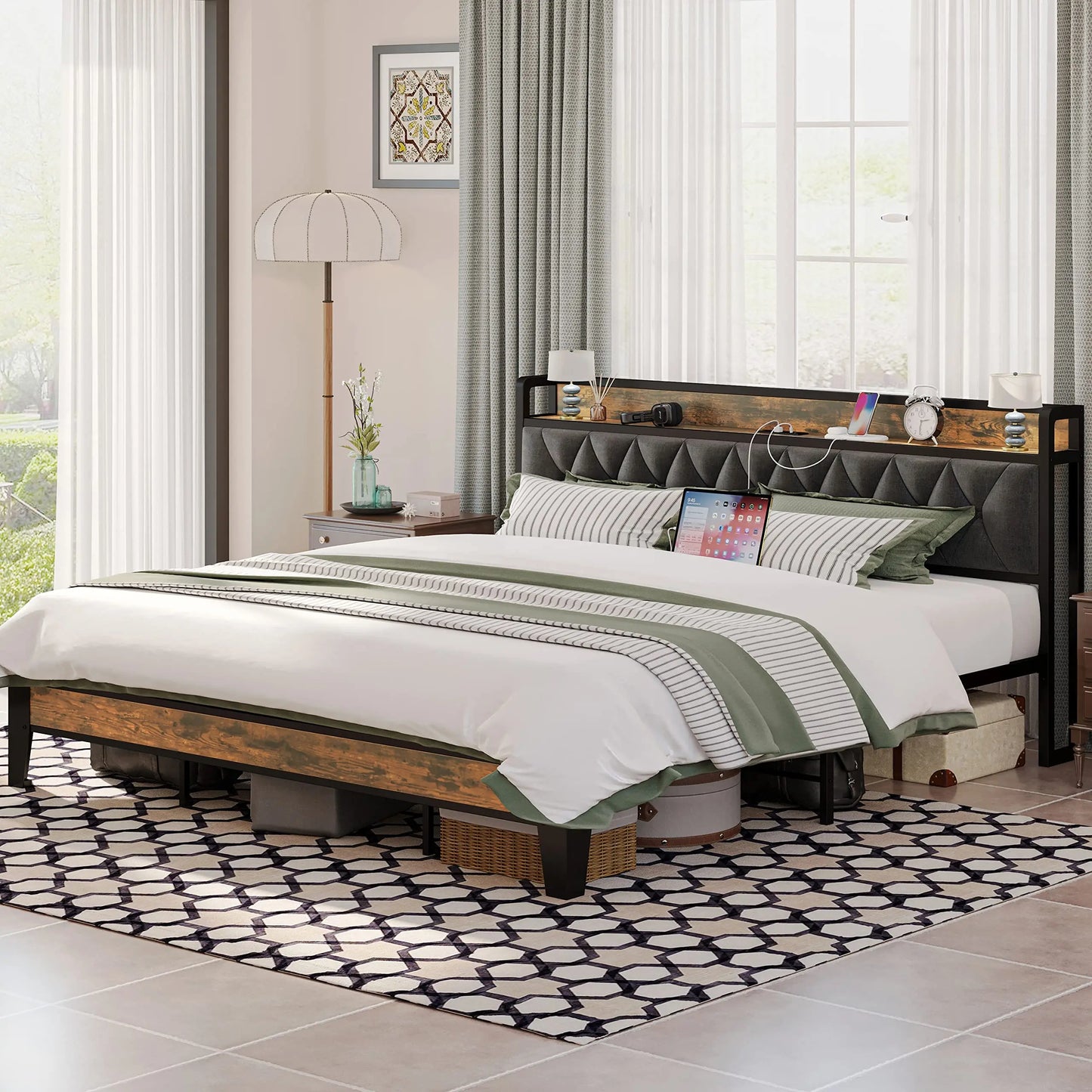 Multi-Size Platform Bed Frame – Noise-Free, No Box Spring Required